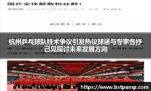 杭州乒乓球队技术争议引发热议球迷与专家各抒己见探讨未来发展方向