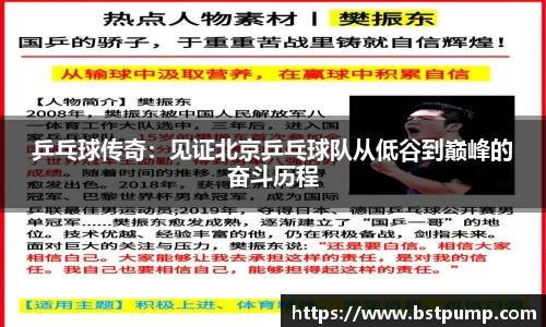 乒乓球传奇：见证北京乒乓球队从低谷到巅峰的奋斗历程